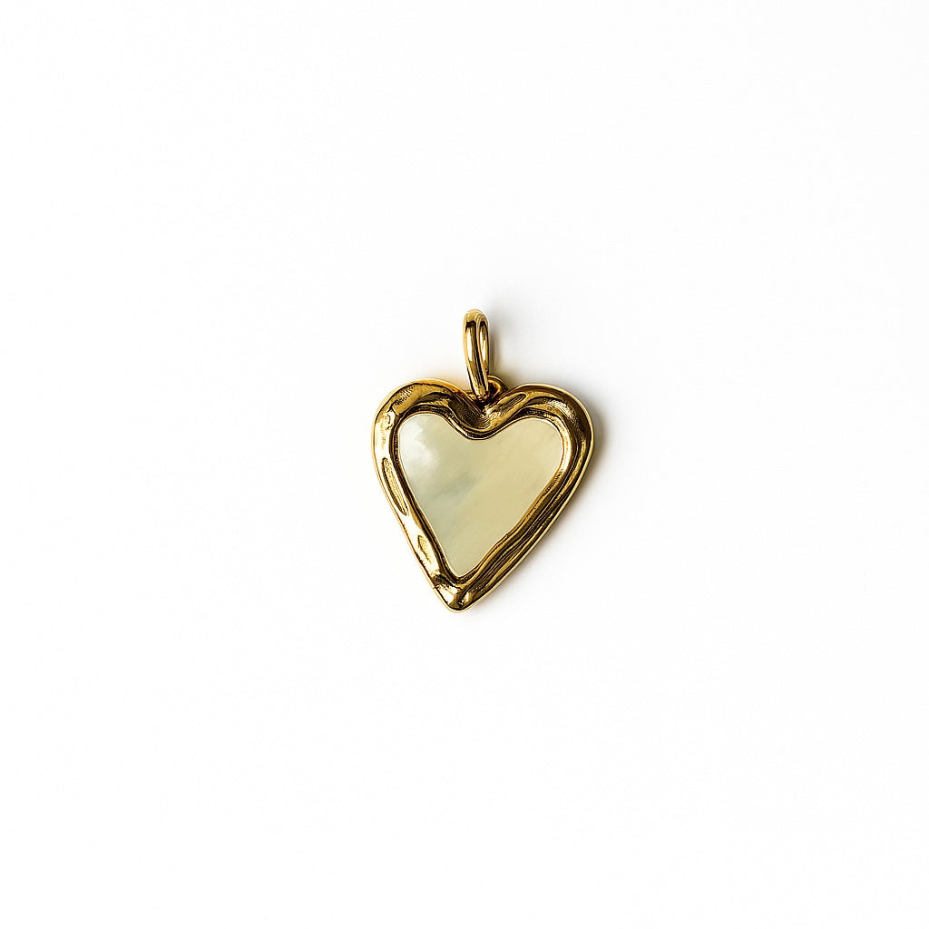 Charms cœur nacré