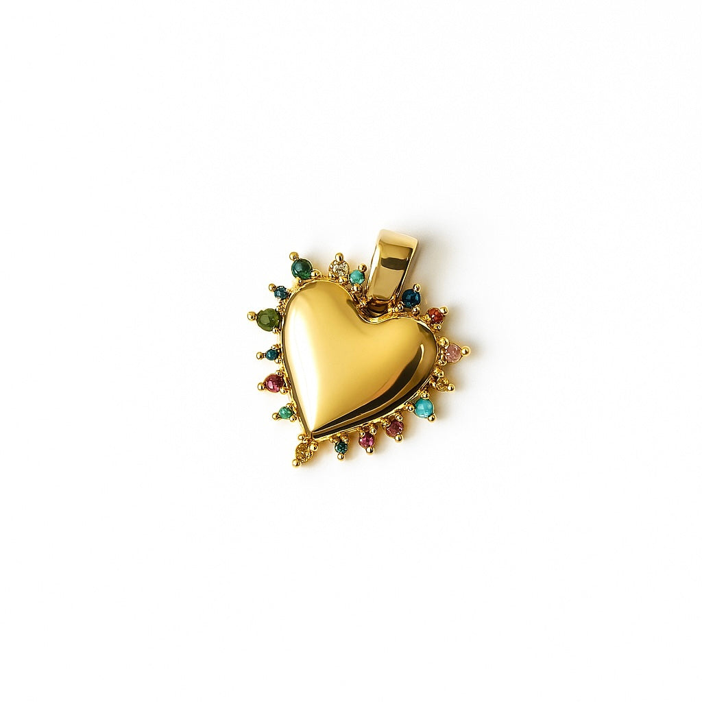 Charms cœur étincelant