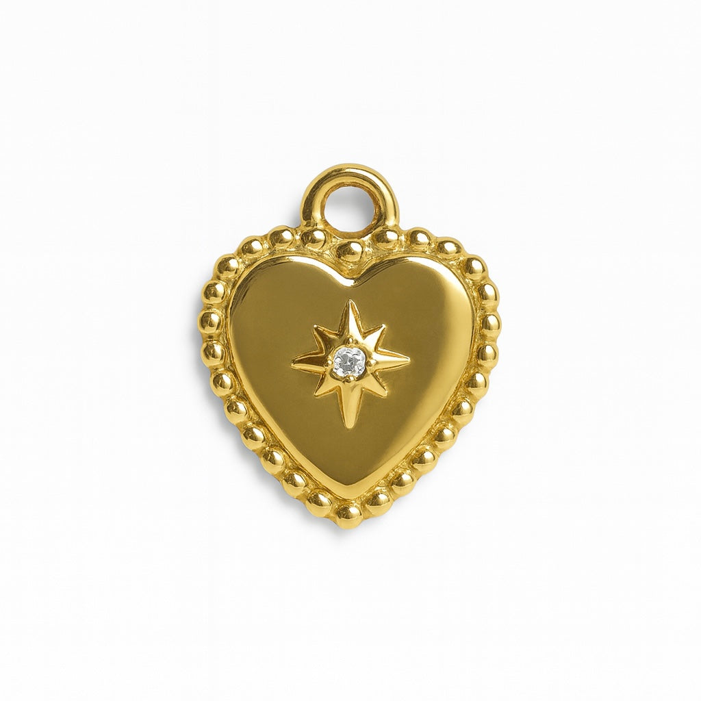 Charms cœur strass