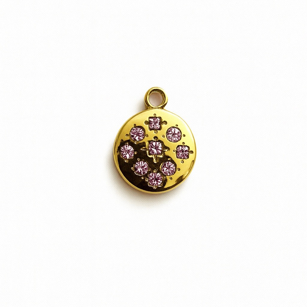 Charms lune à strass