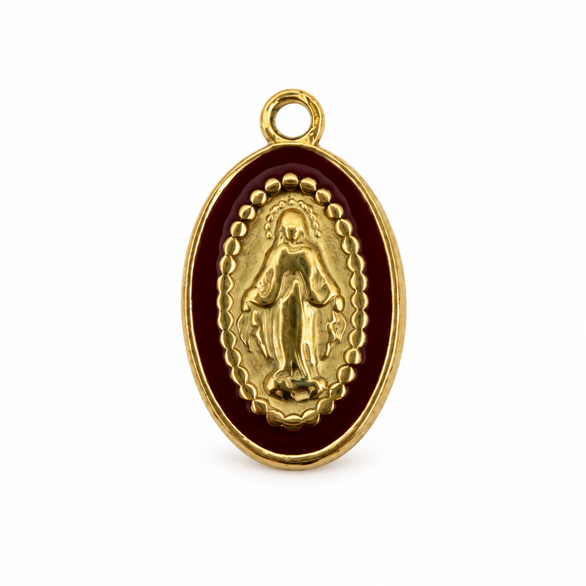 Charms vierge marron en acier inoxydable – Petit