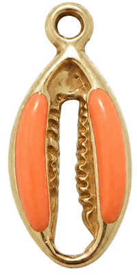 Charms coquillage orange