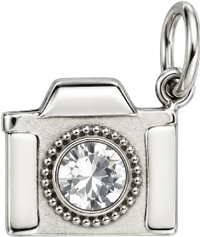 Charms appareil photo en acier inoxydable – Moyen