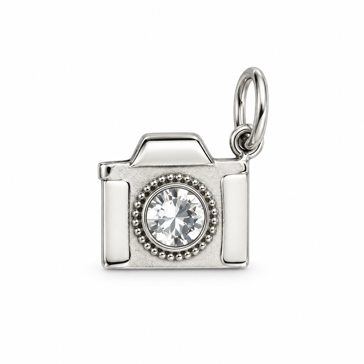 Charms appareil photo en acier inoxydable – Moyen