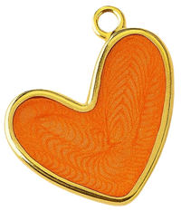Charms grand cœur - Orange