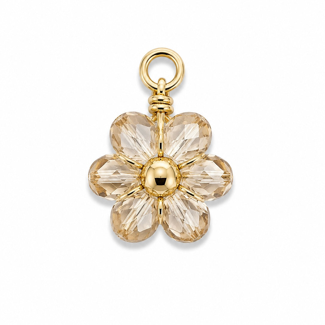 Charms fleur beige