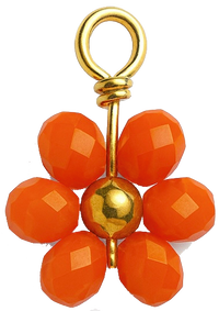 Charms petite fleur - Orange