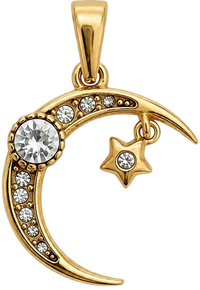 Charms Lune en acier inoxydable – bijou fait main Suisse
