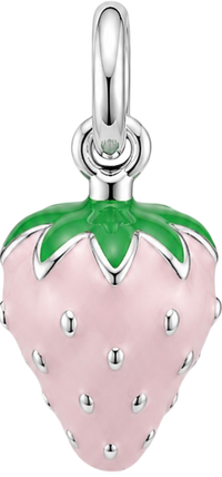 Charms fraise argenté