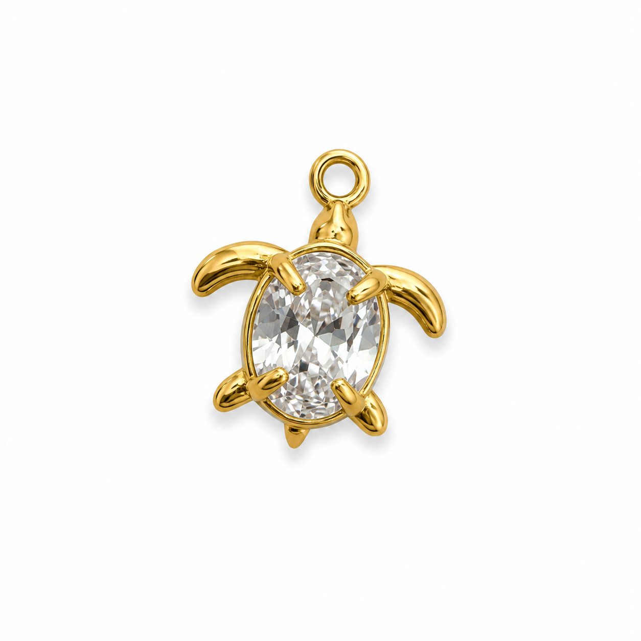Charms Tortue en acier inoxydable – bijou fait main Suisse