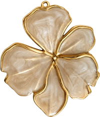 Charms fleur en acier inoxydable – Grand