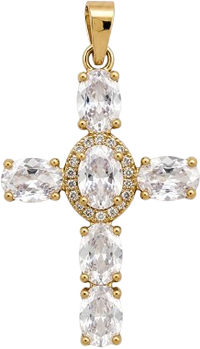 Charms croix en acier inoxydable – bijou fait main Suisse