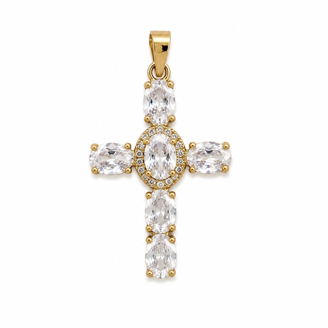 Charms croix en acier inoxydable – bijou fait main Suisse