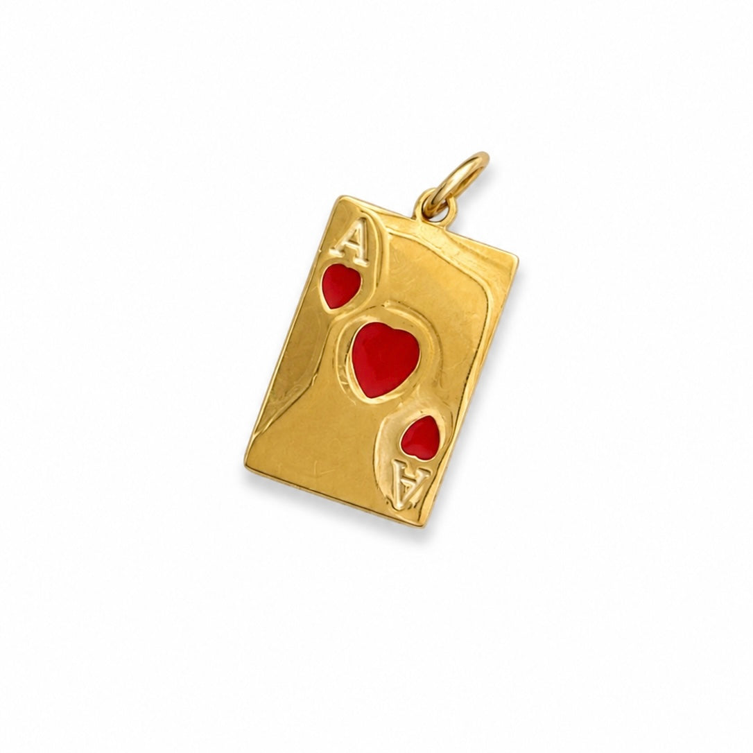 Charms carte coeur en acier inoxydable – bijou fait main Suisse