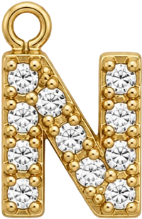 Charms lettre N en acier inoxydable – bijou fait main Suisse