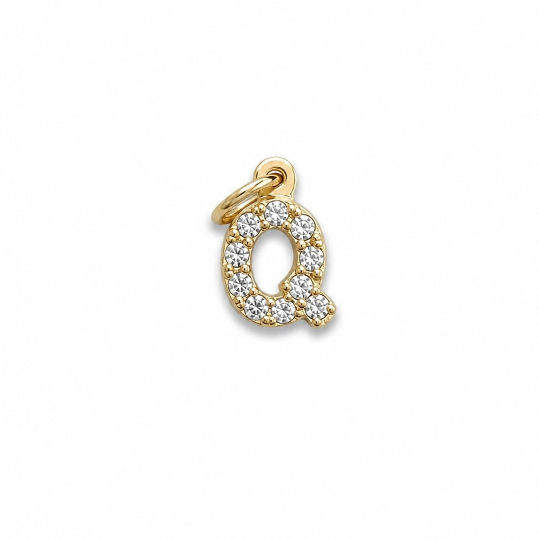 Charms lettre Q en acier inoxydable – bijou fait main Suisse