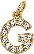 Charms lettre G en acier inoxydable – bijou fait main Suisse