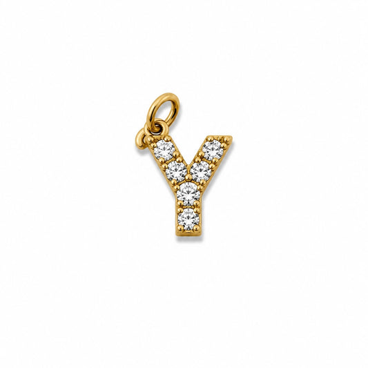 Charms lettre Y en acier inoxydable – bijou fait main Suisse