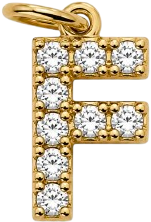 Charms lettre F en acier inoxydable – bijou fait main Suisse