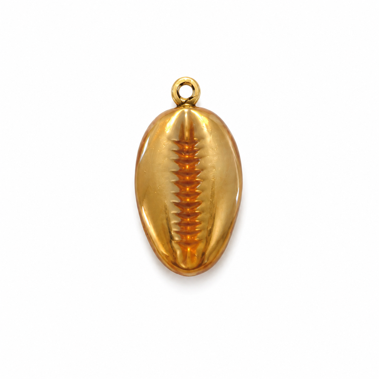 Charms coquillage orange nacré