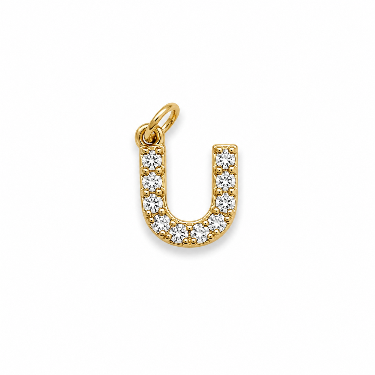 Charms lettre U en acier inoxydable – bijou fait main Suisse