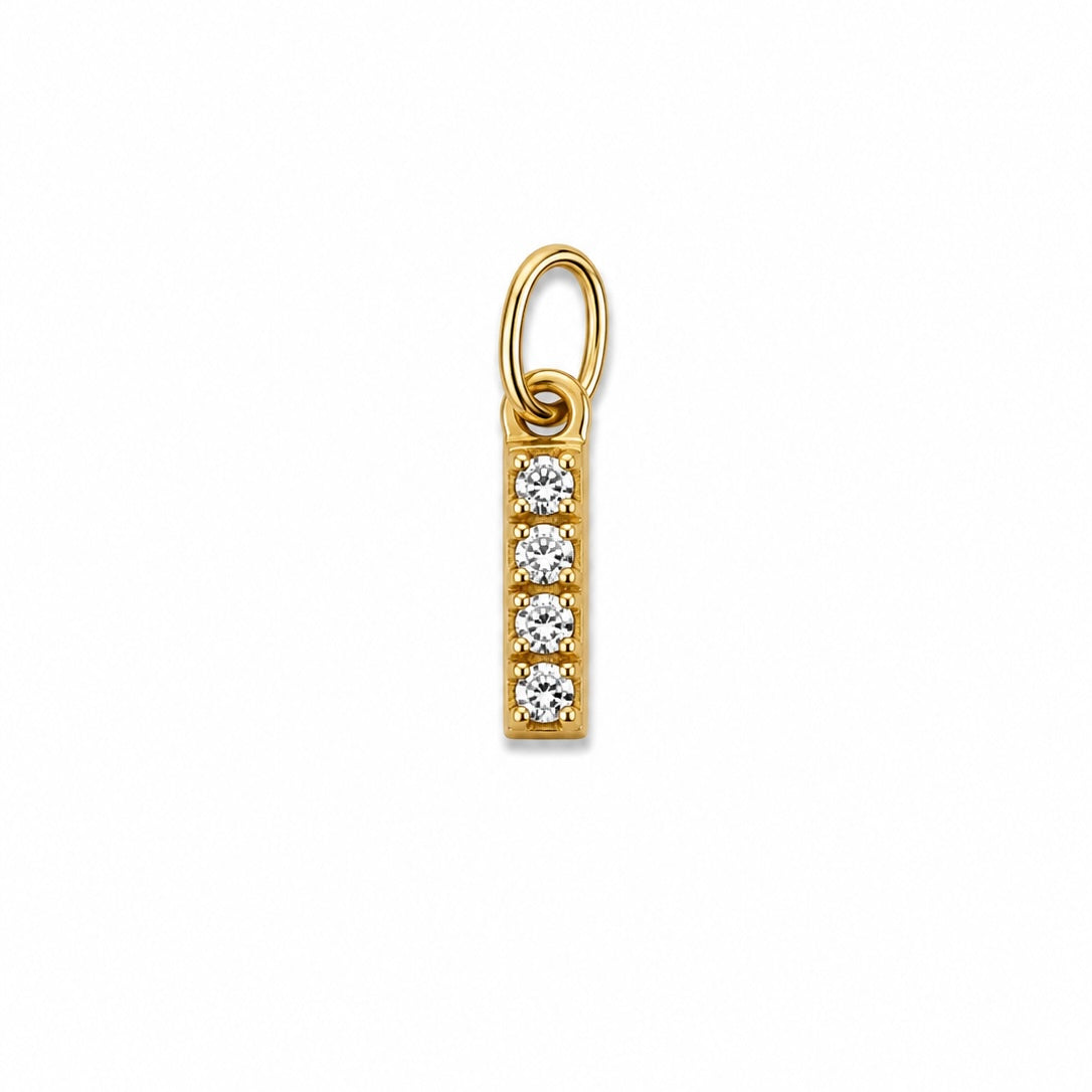 Charms lettre I en acier inoxydable – bijou fait main Suisse