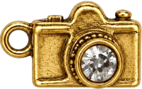 Charms appareil photo en acier inoxydable – Moyen
