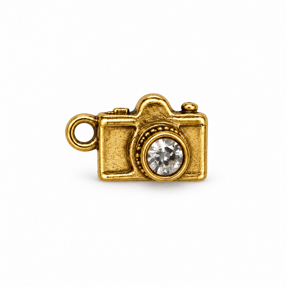 Charms appareil photo en acier inoxydable – Moyen