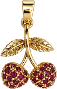 Charms Cerise en acier inoxydable – Moyen