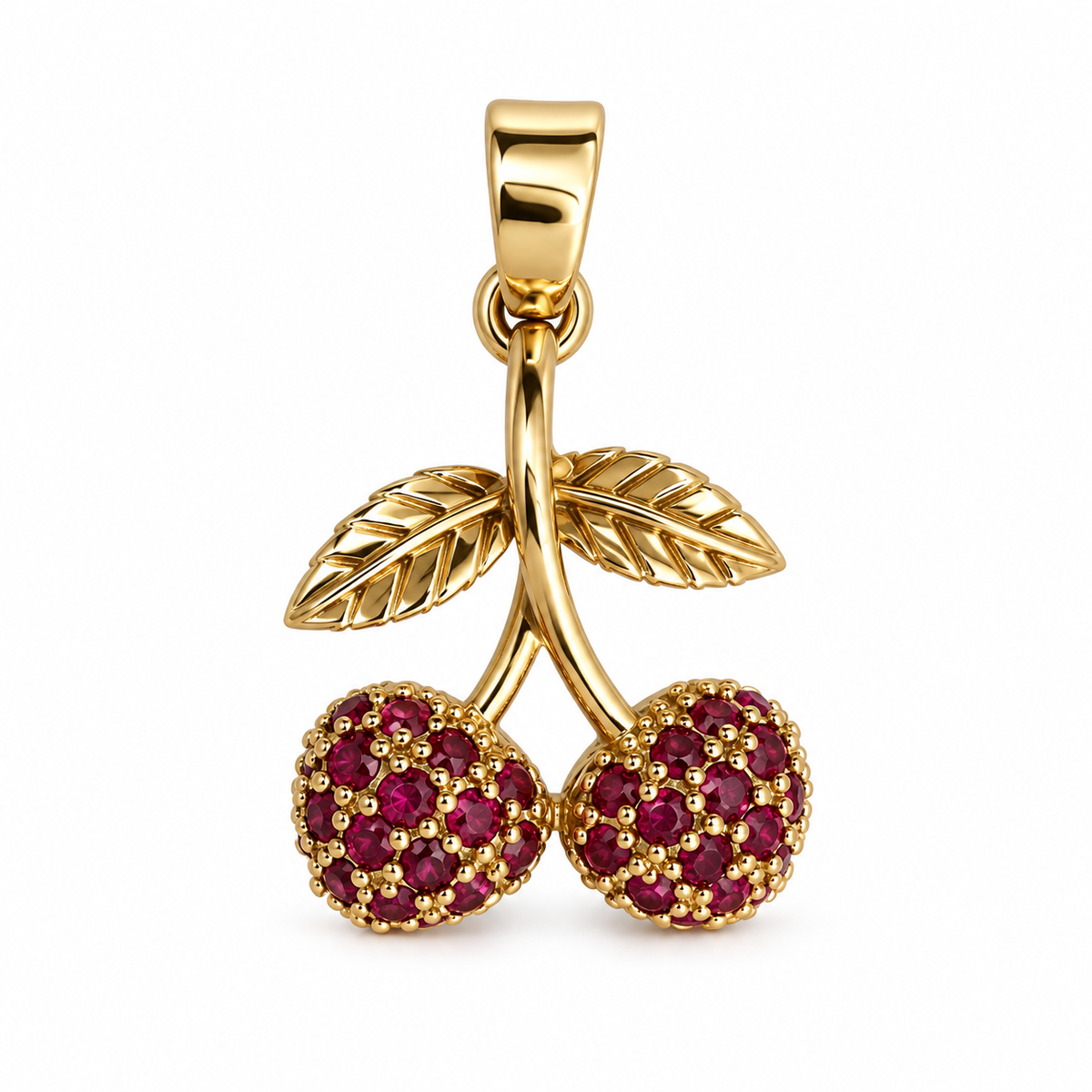 Charms Cerise en acier inoxydable – Moyen
