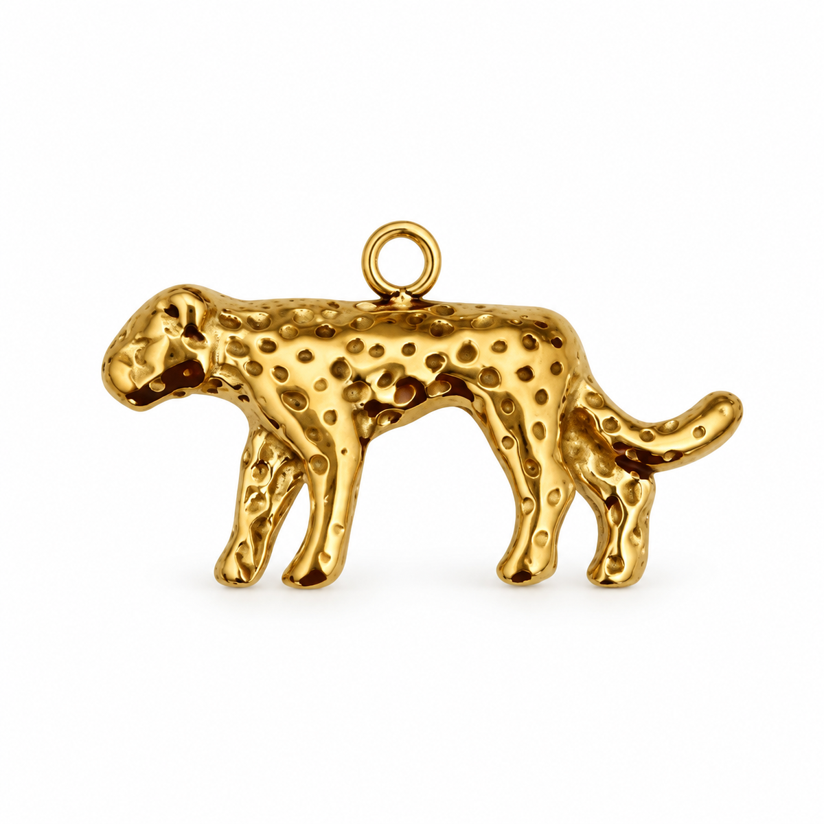 Charms Léopard en acier inoxydable – Moyen