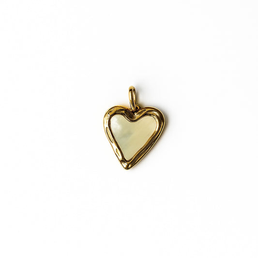 Charms cœur nacré
