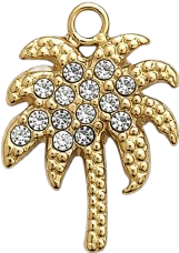 Charms palmier en acier inoxydable – bijou fait main Suisse