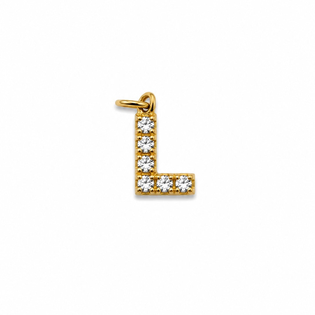 Charms lettre L en acier inoxydable – bijou fait main Suisse