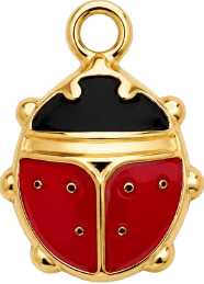 Charms Coccinelle  en acier inoxydable – bijou fait main Suisse