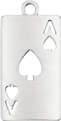 Charms carte de jeu argenté