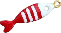 Charms poisson rouge en acier inoxydable – bijou fait main Suisse