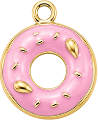 Charms Donut Rose en acier inoxydable – bijou fait main Suisse