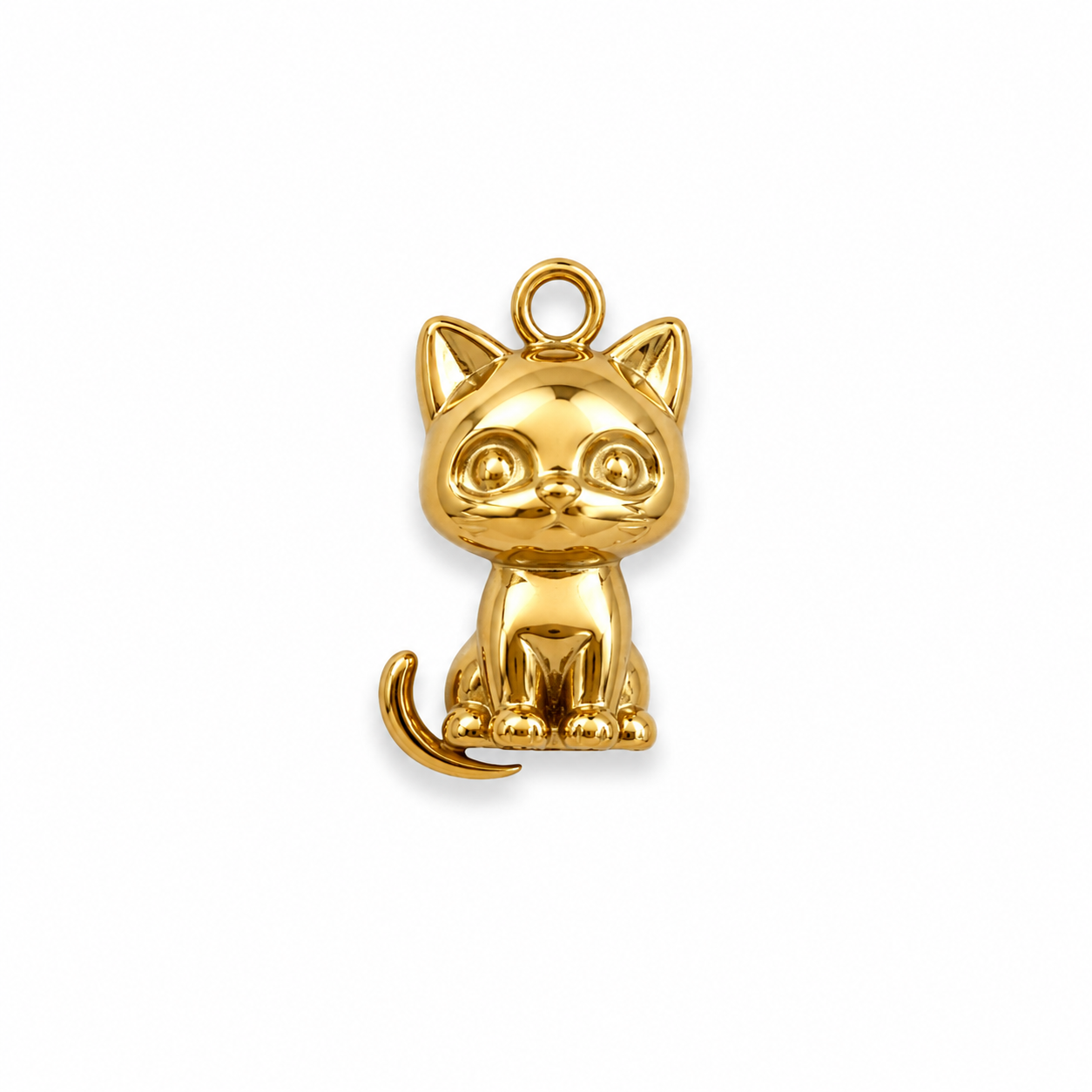 Charms Chat en acier inoxydable – bijou fait main Suisse