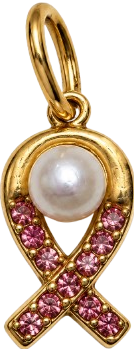 Charms Octobre rose doré acier inoxydable – Petit