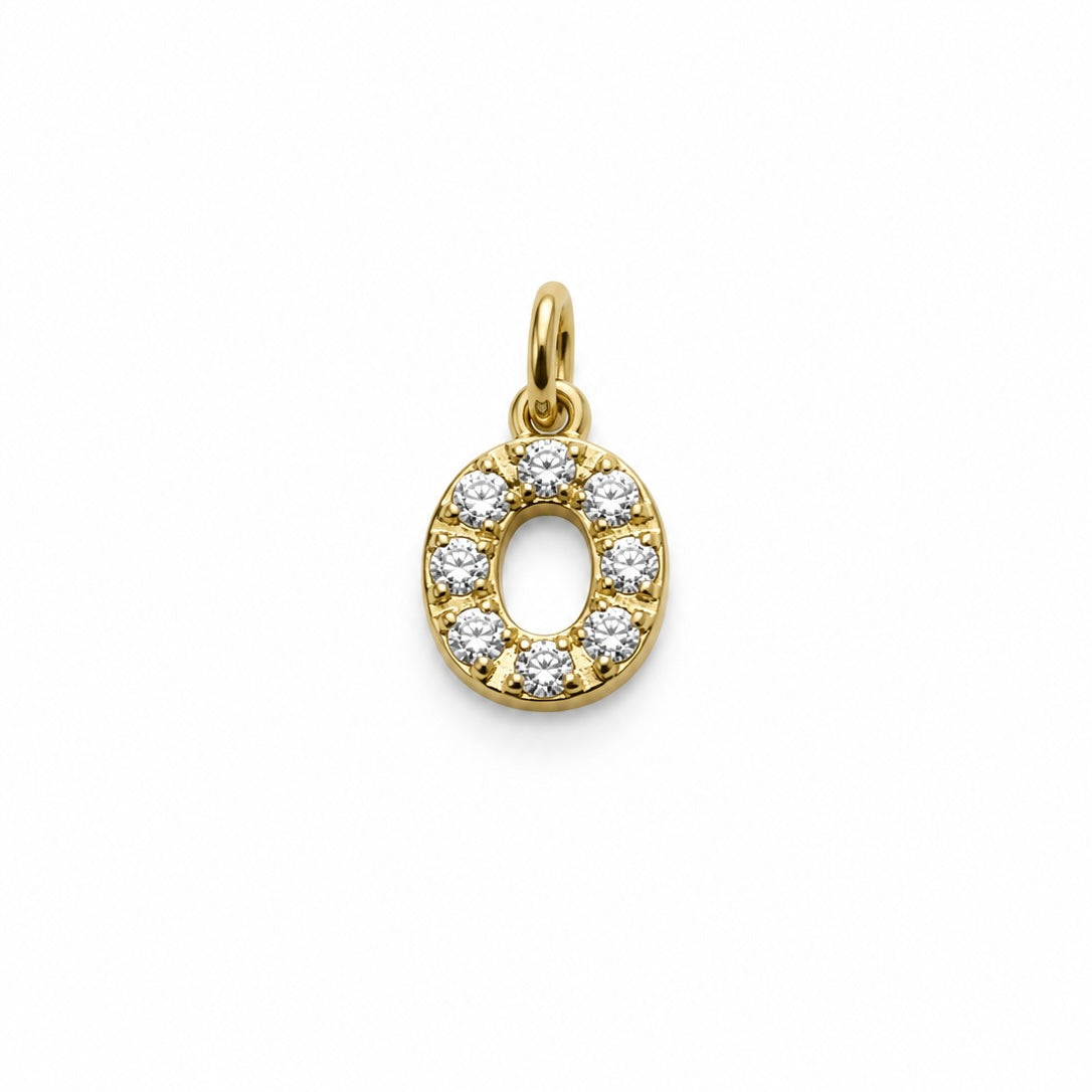 Charms lettre O en acier inoxydable – bijou fait main Suisse