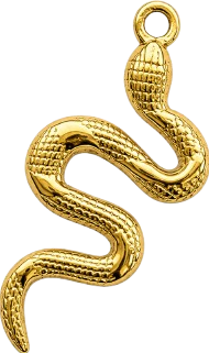 Charms Serpent en acier inoxydable – bijou fait main Suisse