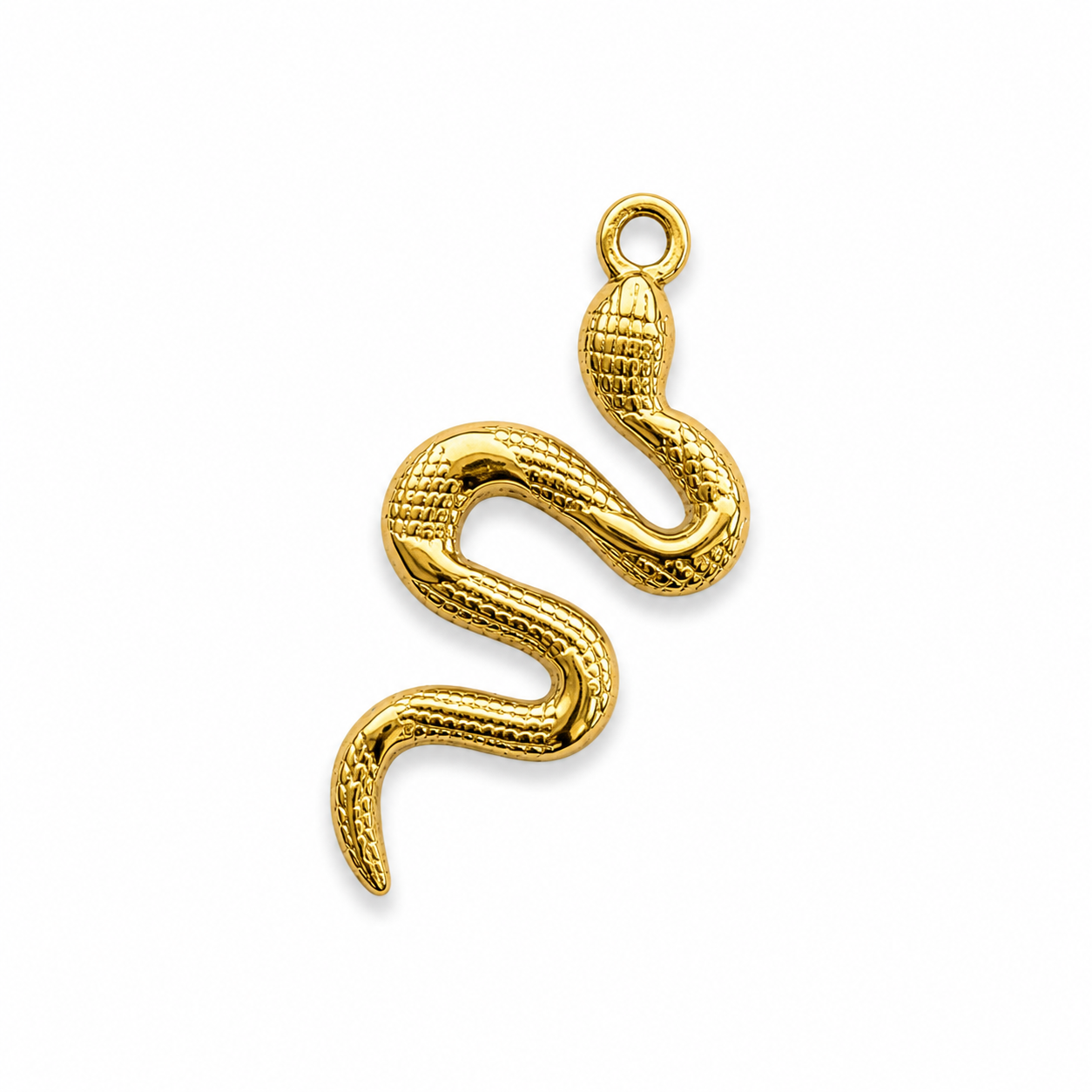 Charms Serpent en acier inoxydable – bijou fait main Suisse