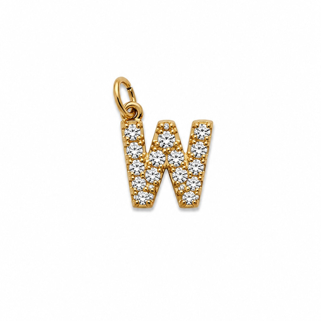 Charms lettre W en acier inoxydable – bijou fait main Suisse