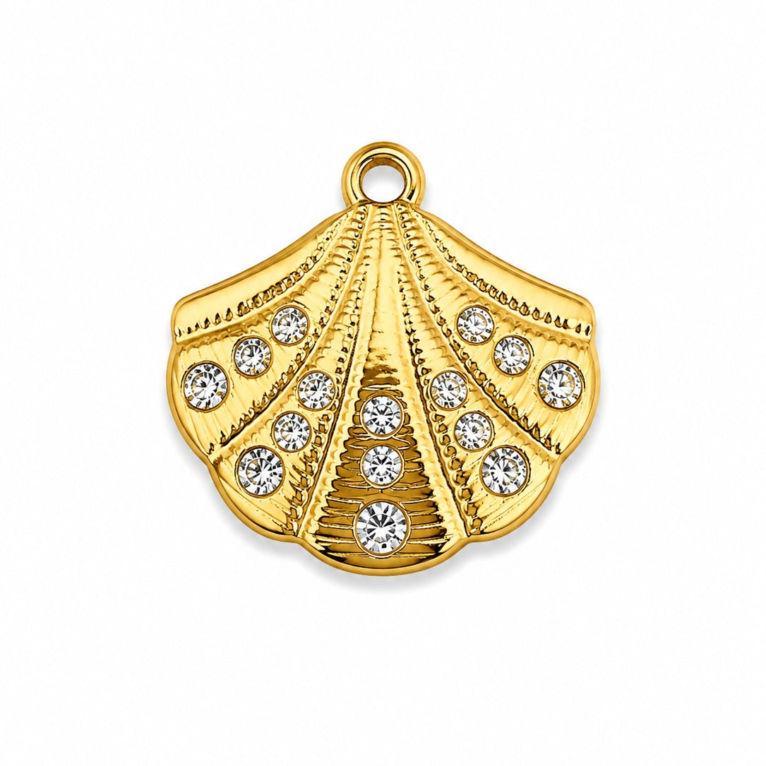 Charms Coquillage en acier inoxydable – bijou fait main Suisse