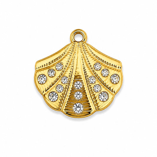 Charms Coquillage en acier inoxydable – bijou fait main Suisse