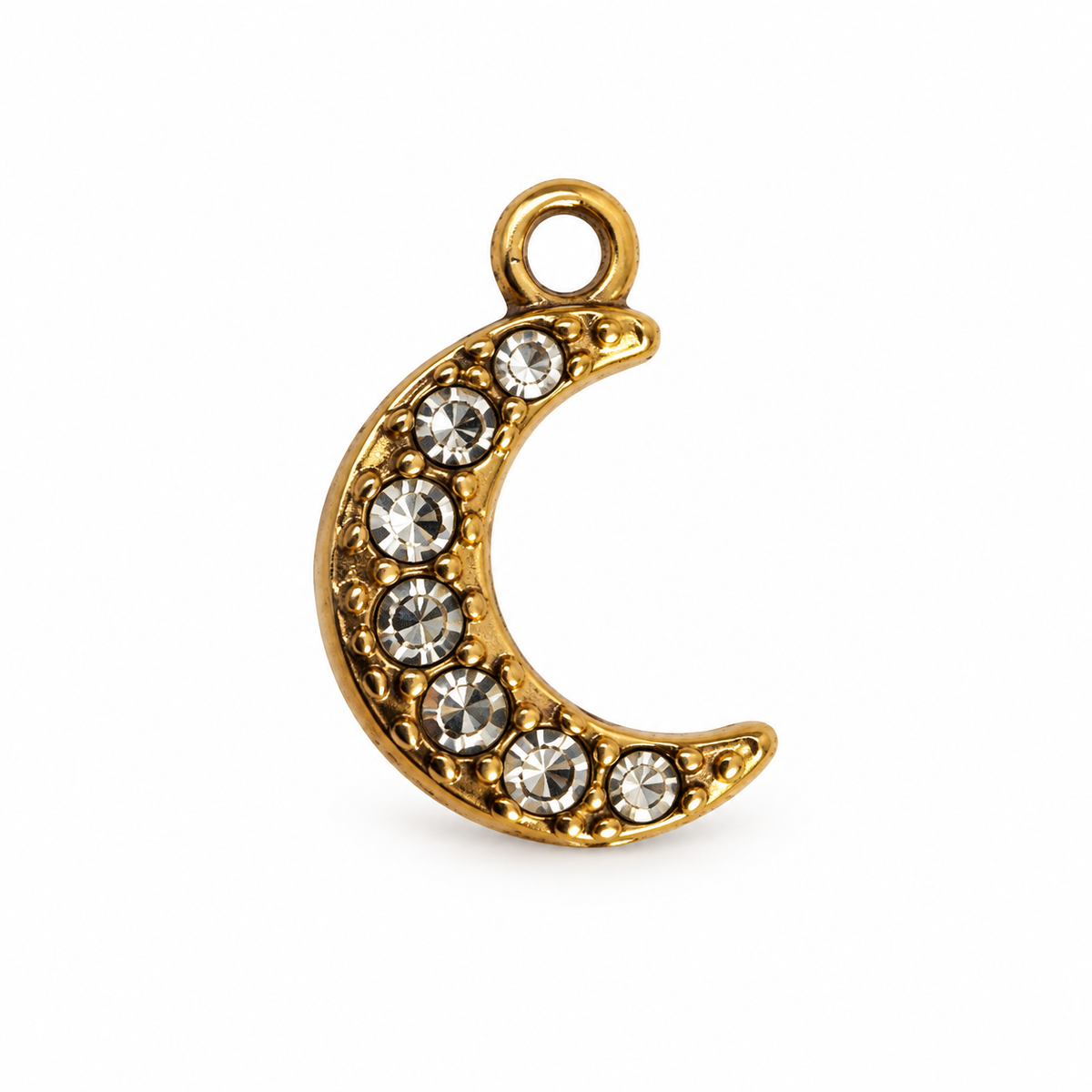 Charms lune en acier inoxydable – Petit