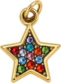 Charms étoile coloré en acier inoxydable – Petit