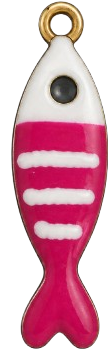 Charms poisson rose en acier inoxydable – Petit