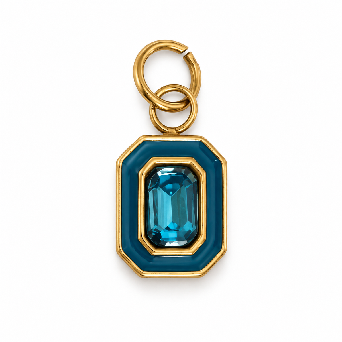 Charms bleu en acier inoxydable – Moyen